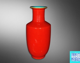 霁红灯笼瓶