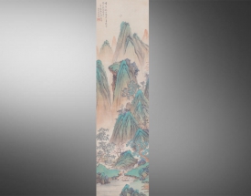 董邦达 青绿山水人物