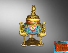 金胎景泰兰龙凤香薰