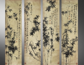 郑板桥 花卉四条屏