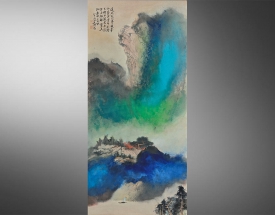 张大千 泼墨山水