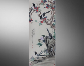 于非厂 （四喜图）花
