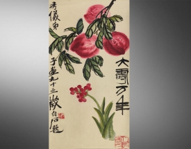 齐白石 寿桃图