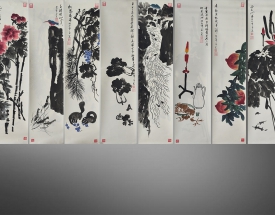 齐一志 白石花鸟十六