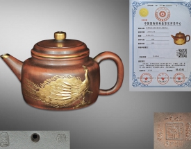 顾景舟制 古铜泥鎏金