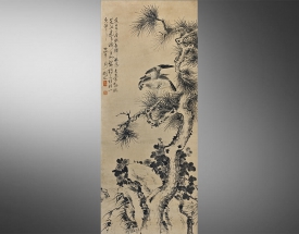 高剑父 松鹰图
